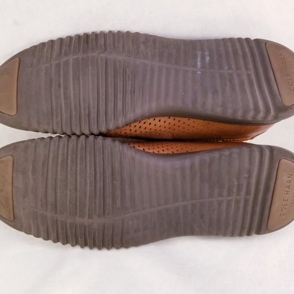 COLE HAAN ZEROGRAND MEN OXFORDS LACES SHOES SNEAKERS BROWN LEATHER SIZE 9 M - Picture 9 of 12
